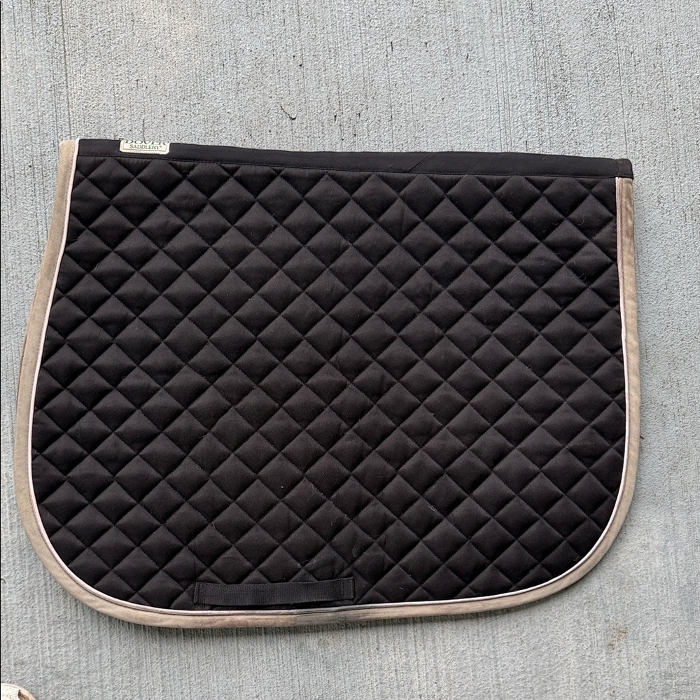 Quilted Black Saddle Pad